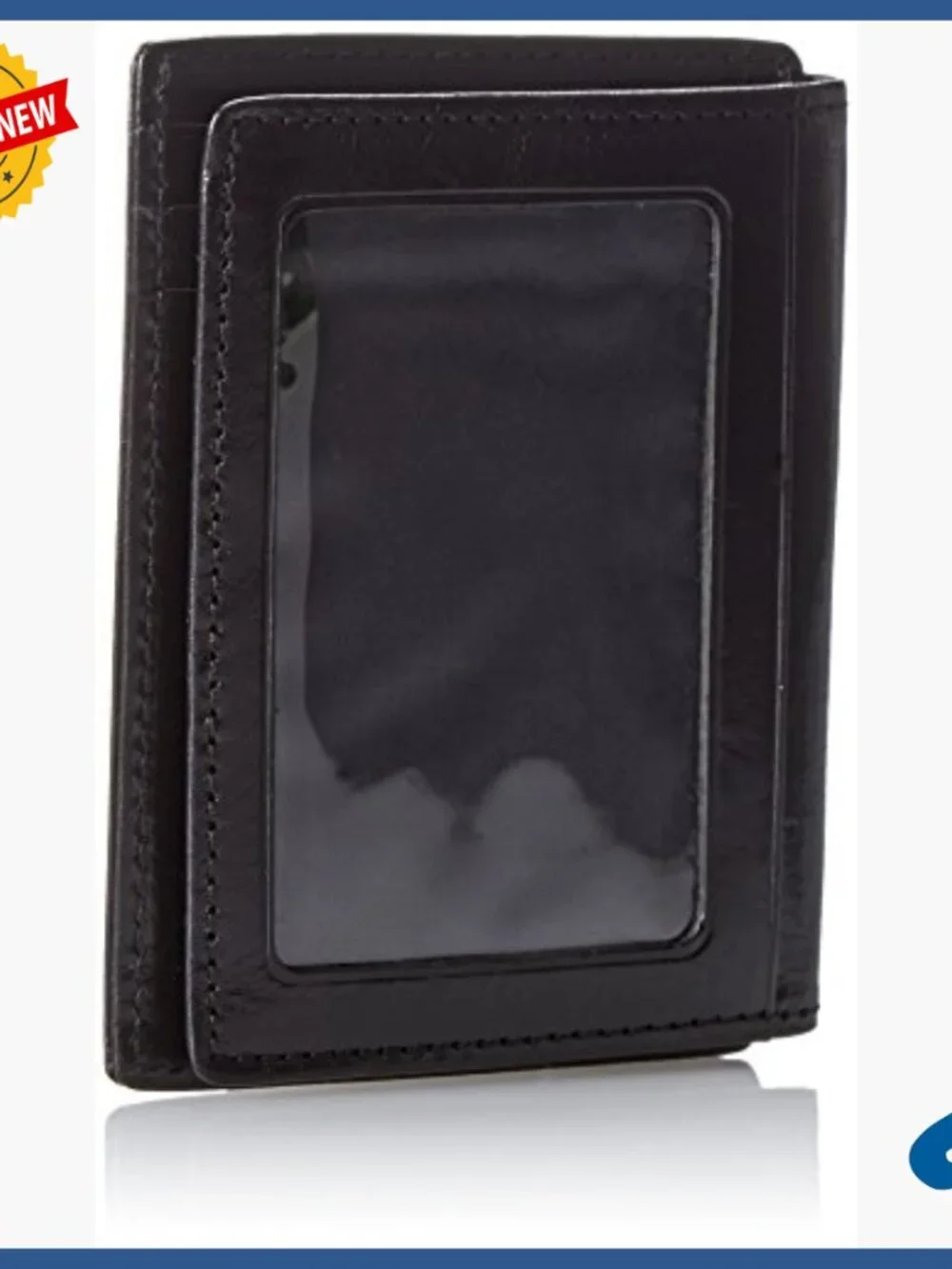 Slim Front Pocket Wallet, Full-Grain Leather, ID Window, Money Clip
